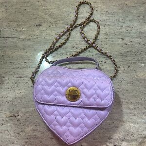Betsey Johnson Heart-Shaped Lavender Bag